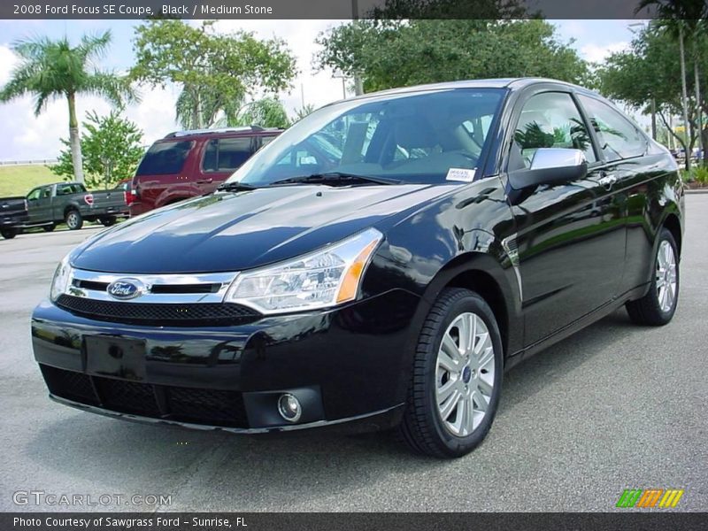 Black / Medium Stone 2008 Ford Focus SE Coupe