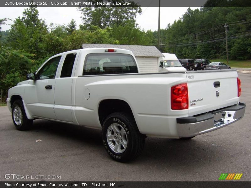 Bright White / Medium Slate Gray 2006 Dodge Dakota SLT Club Cab