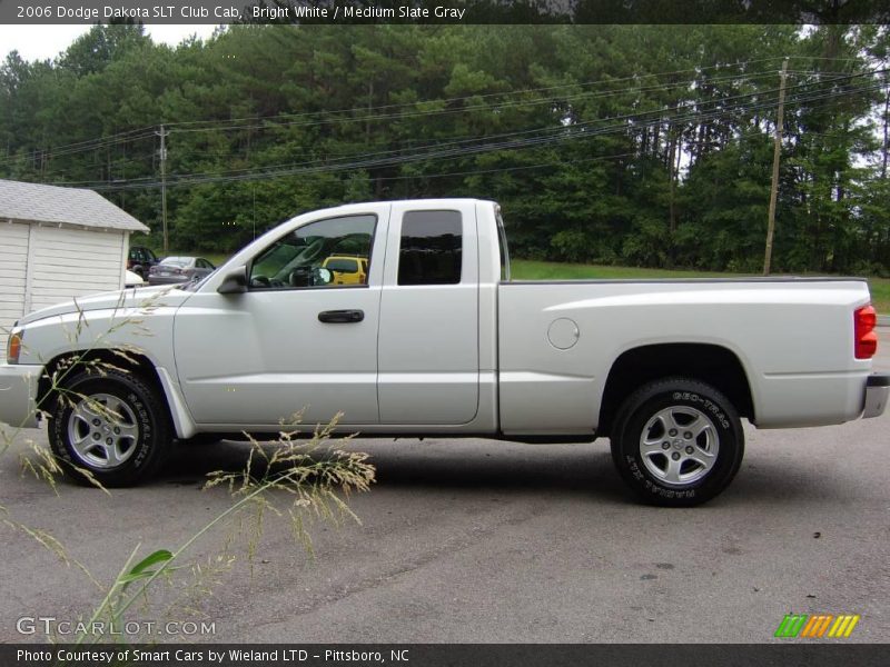 Bright White / Medium Slate Gray 2006 Dodge Dakota SLT Club Cab