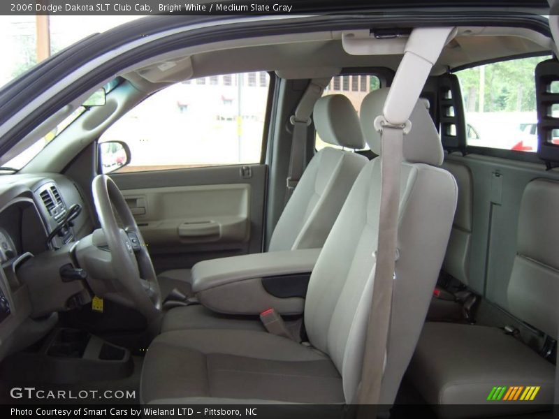Bright White / Medium Slate Gray 2006 Dodge Dakota SLT Club Cab