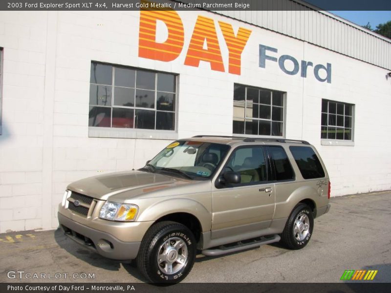 Harvest Gold Metallic / Medium Parchment Beige 2003 Ford Explorer Sport XLT 4x4
