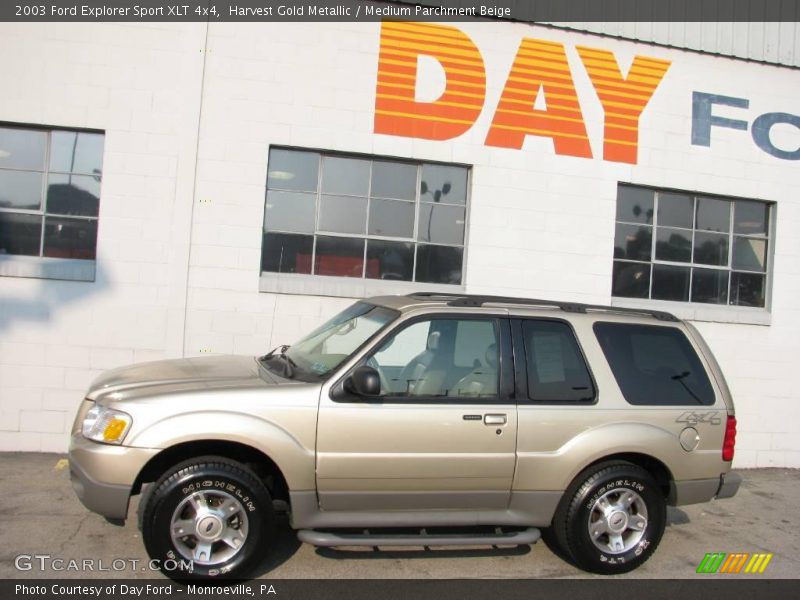 Harvest Gold Metallic / Medium Parchment Beige 2003 Ford Explorer Sport XLT 4x4