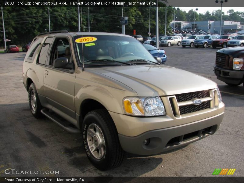 Harvest Gold Metallic / Medium Parchment Beige 2003 Ford Explorer Sport XLT 4x4