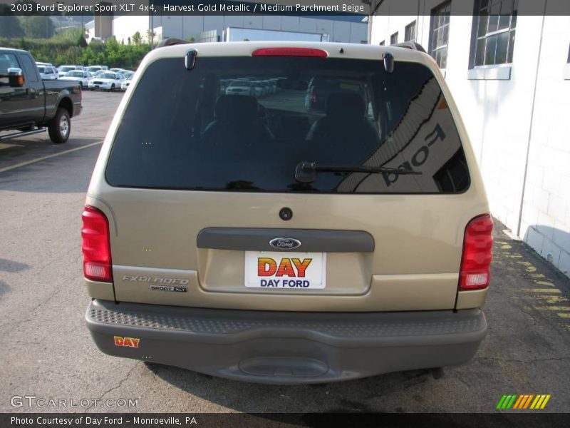 Harvest Gold Metallic / Medium Parchment Beige 2003 Ford Explorer Sport XLT 4x4