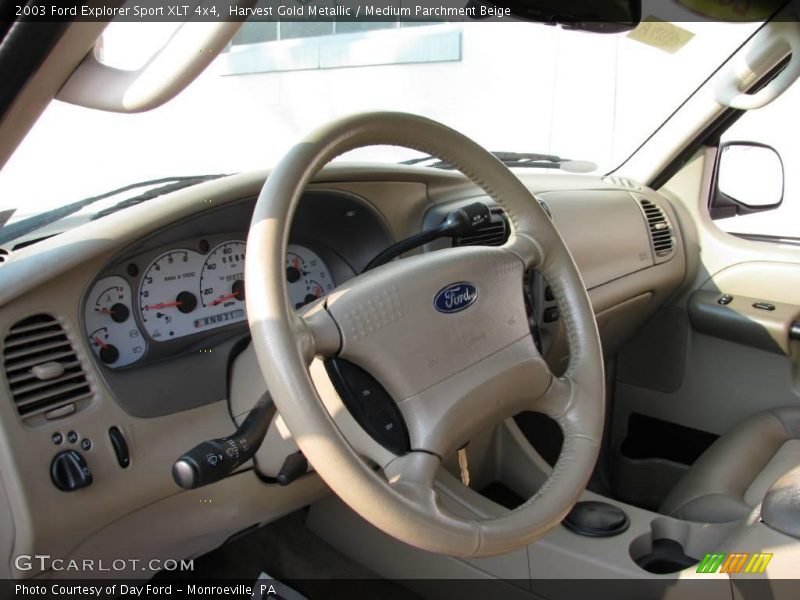 Harvest Gold Metallic / Medium Parchment Beige 2003 Ford Explorer Sport XLT 4x4