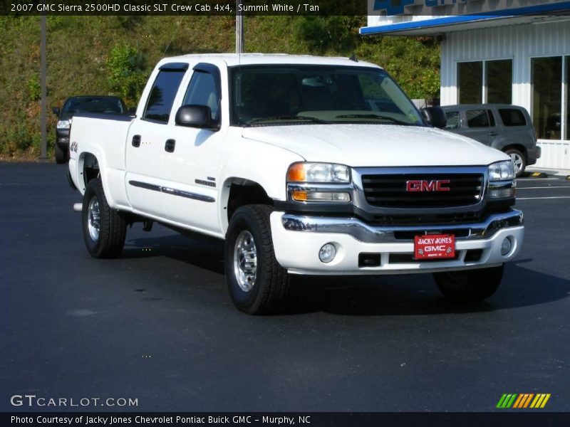 Summit White / Tan 2007 GMC Sierra 2500HD Classic SLT Crew Cab 4x4