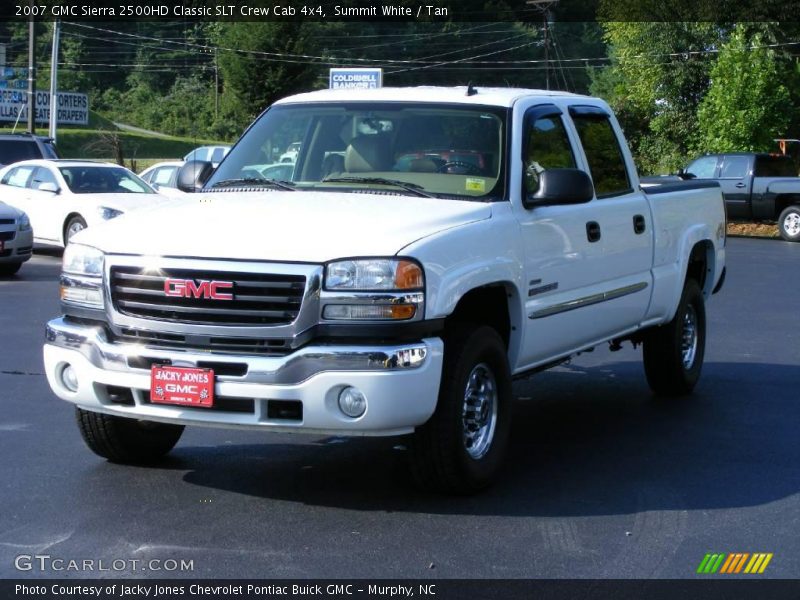 Summit White / Tan 2007 GMC Sierra 2500HD Classic SLT Crew Cab 4x4