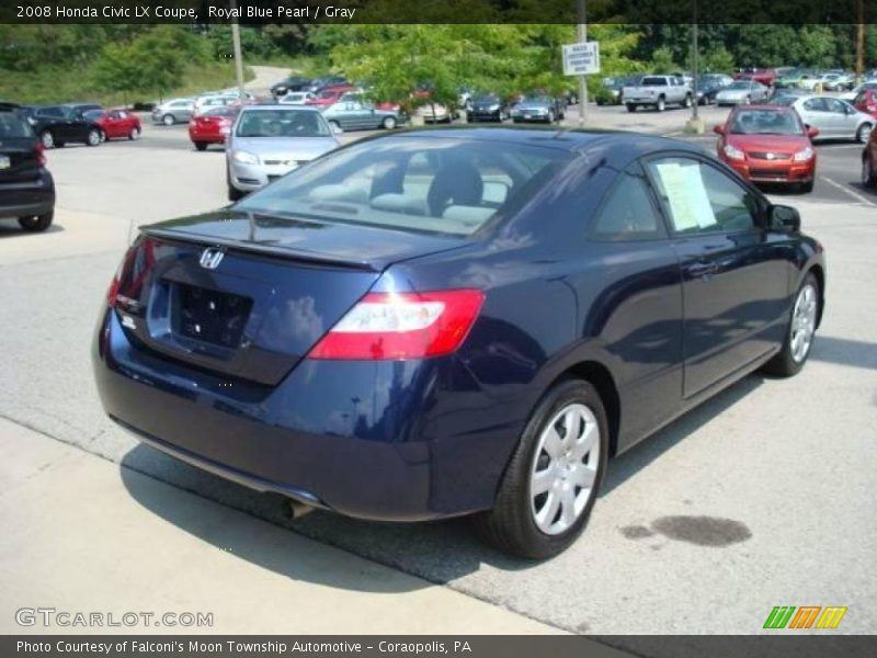 Royal Blue Pearl / Gray 2008 Honda Civic LX Coupe