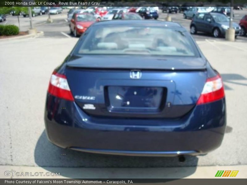 Royal Blue Pearl / Gray 2008 Honda Civic LX Coupe