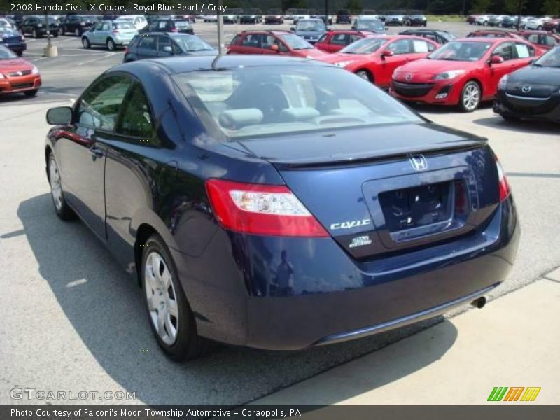 Royal Blue Pearl / Gray 2008 Honda Civic LX Coupe