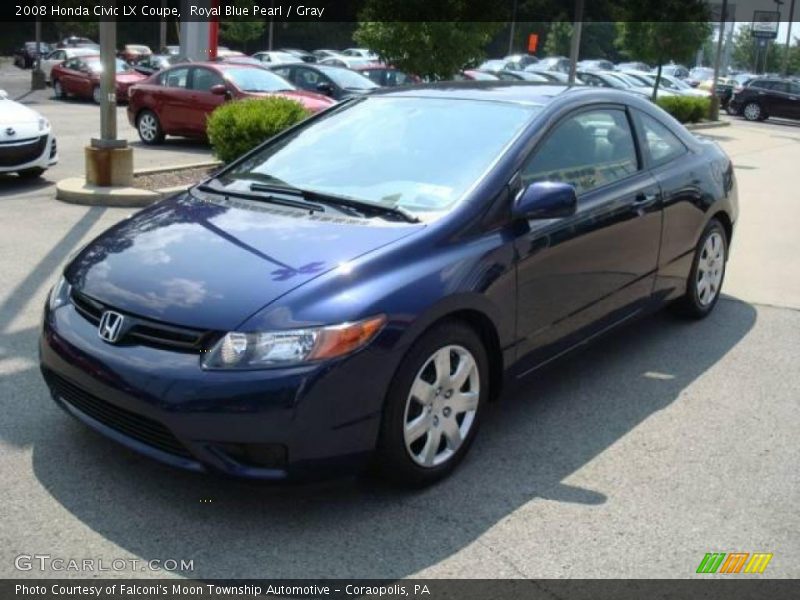 Royal Blue Pearl / Gray 2008 Honda Civic LX Coupe