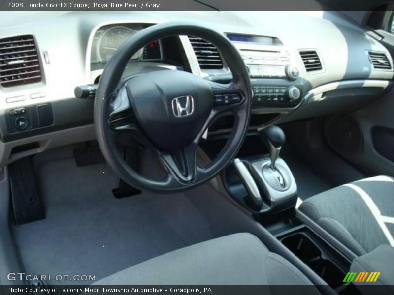 Royal Blue Pearl / Gray 2008 Honda Civic LX Coupe