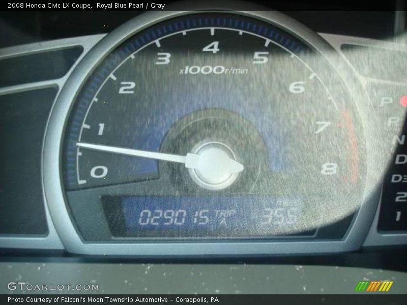 Royal Blue Pearl / Gray 2008 Honda Civic LX Coupe