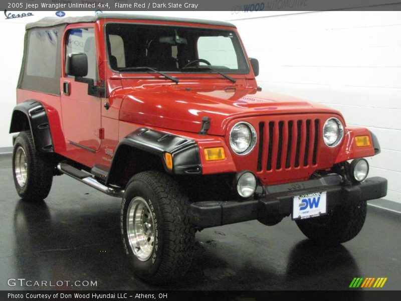 Flame Red / Dark Slate Gray 2005 Jeep Wrangler Unlimited 4x4