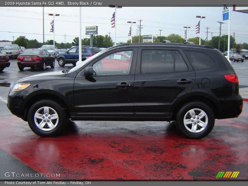 Ebony Black / Gray 2009 Hyundai Santa Fe GLS 4WD