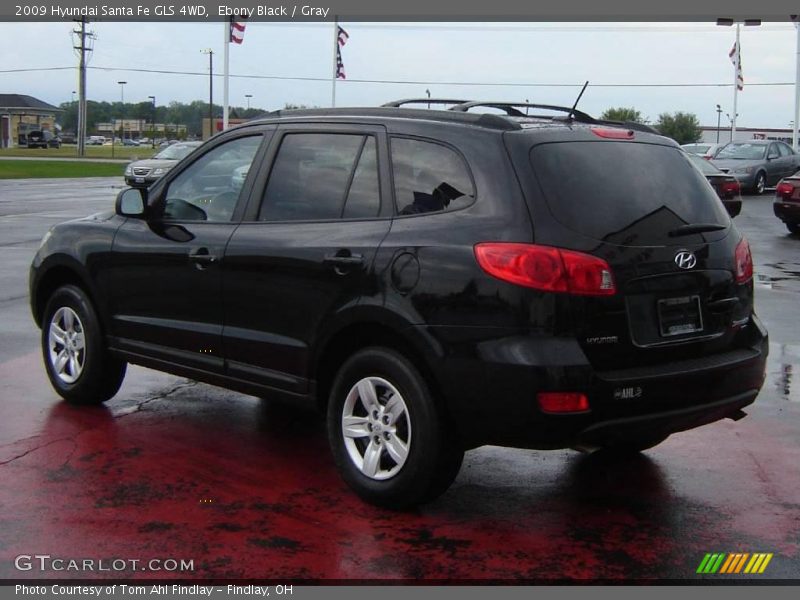 Ebony Black / Gray 2009 Hyundai Santa Fe GLS 4WD