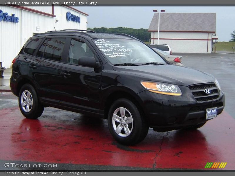 Ebony Black / Gray 2009 Hyundai Santa Fe GLS 4WD