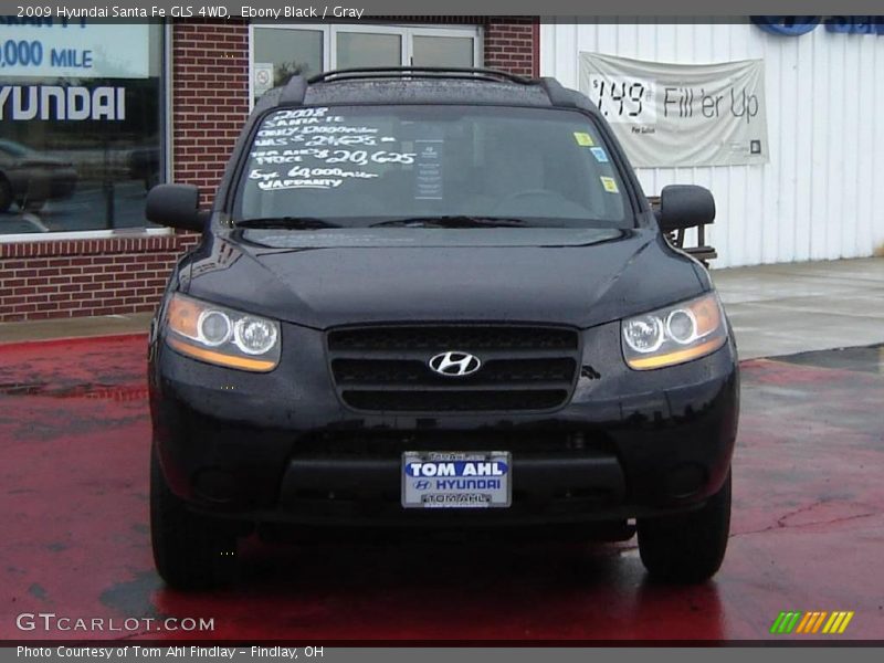 Ebony Black / Gray 2009 Hyundai Santa Fe GLS 4WD