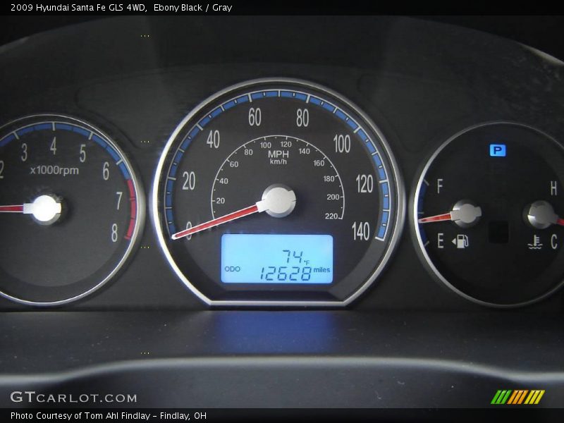 Ebony Black / Gray 2009 Hyundai Santa Fe GLS 4WD
