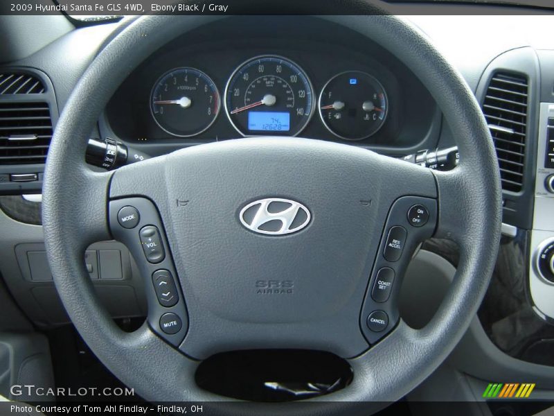 Ebony Black / Gray 2009 Hyundai Santa Fe GLS 4WD