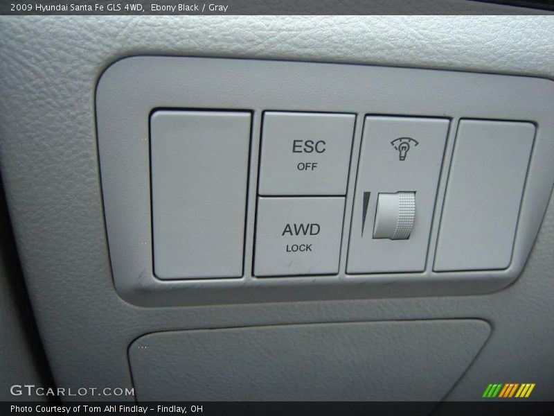 Ebony Black / Gray 2009 Hyundai Santa Fe GLS 4WD