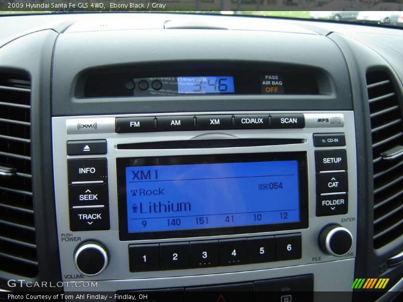 Ebony Black / Gray 2009 Hyundai Santa Fe GLS 4WD