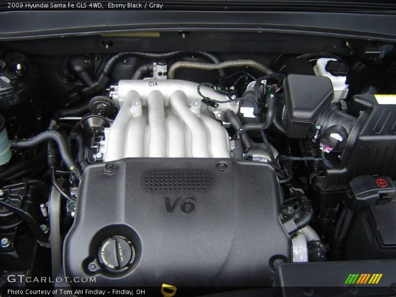 Ebony Black / Gray 2009 Hyundai Santa Fe GLS 4WD