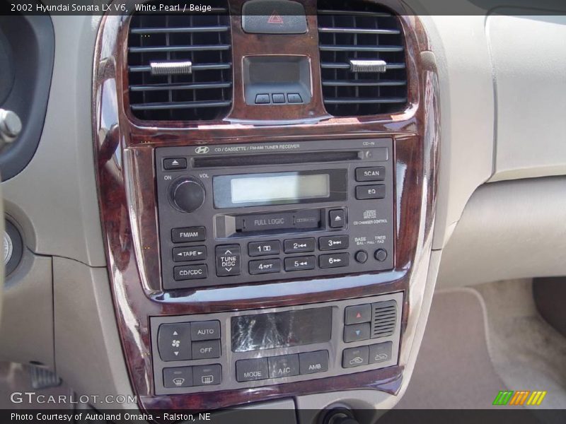 White Pearl / Beige 2002 Hyundai Sonata LX V6