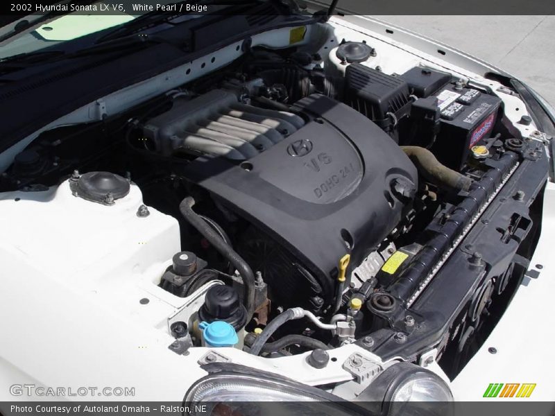 White Pearl / Beige 2002 Hyundai Sonata LX V6