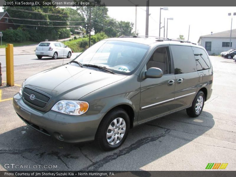 Sage Green Metallic / Beige 2005 Kia Sedona EX