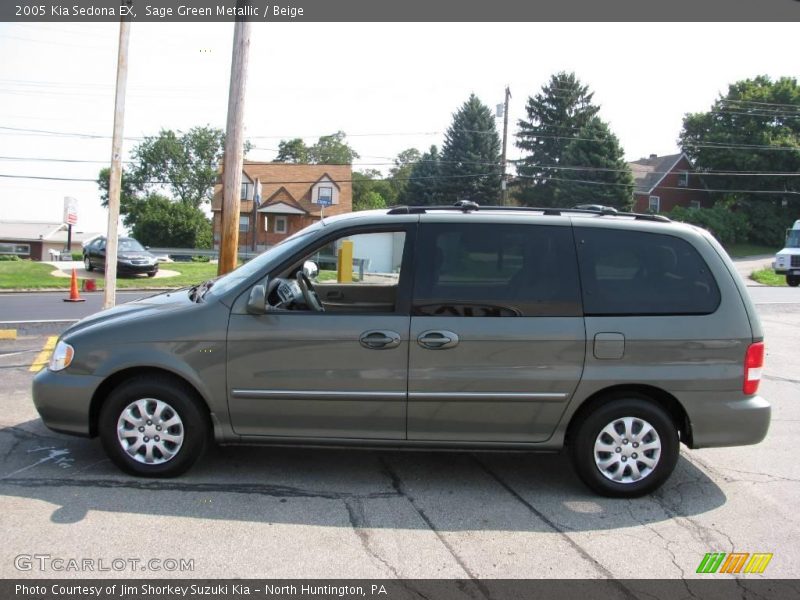 Sage Green Metallic / Beige 2005 Kia Sedona EX