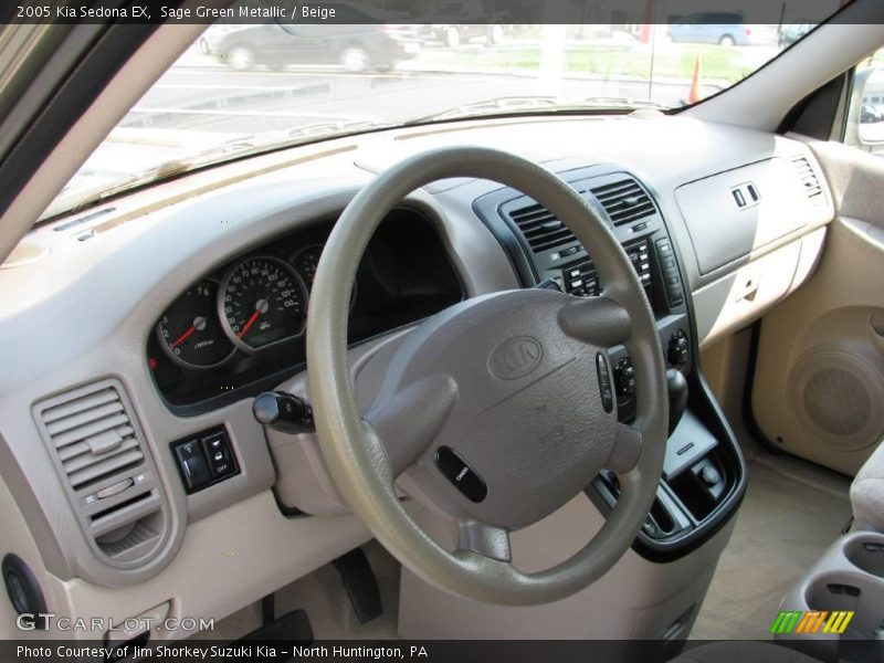 Sage Green Metallic / Beige 2005 Kia Sedona EX