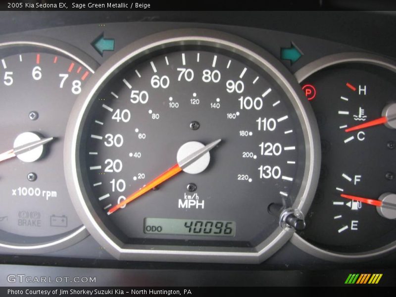 Sage Green Metallic / Beige 2005 Kia Sedona EX