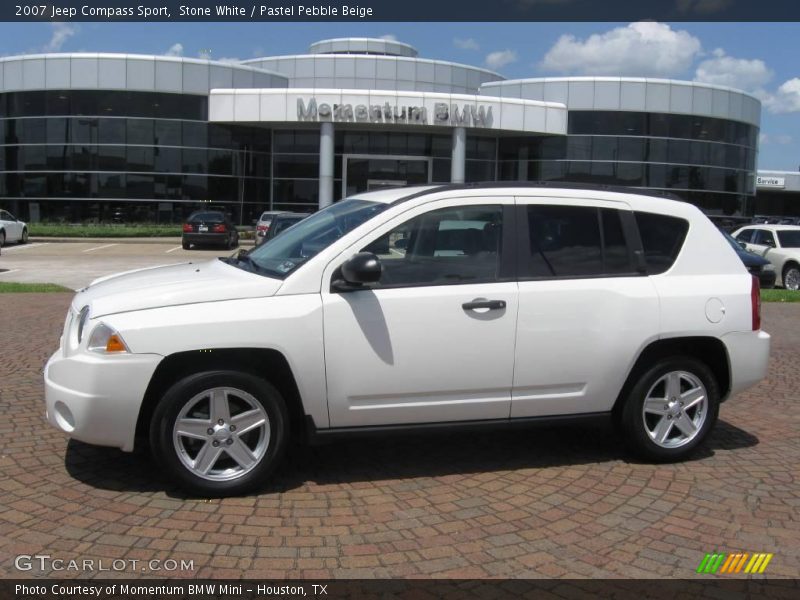 Stone White / Pastel Pebble Beige 2007 Jeep Compass Sport