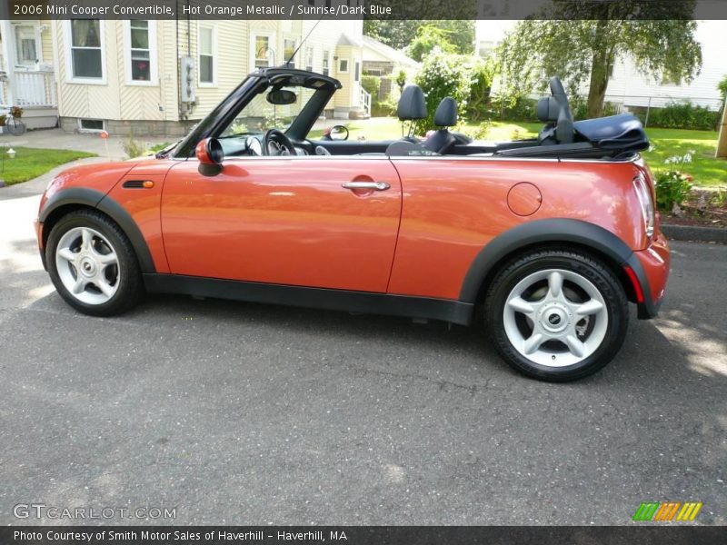 Hot Orange Metallic / Sunrise/Dark Blue 2006 Mini Cooper Convertible