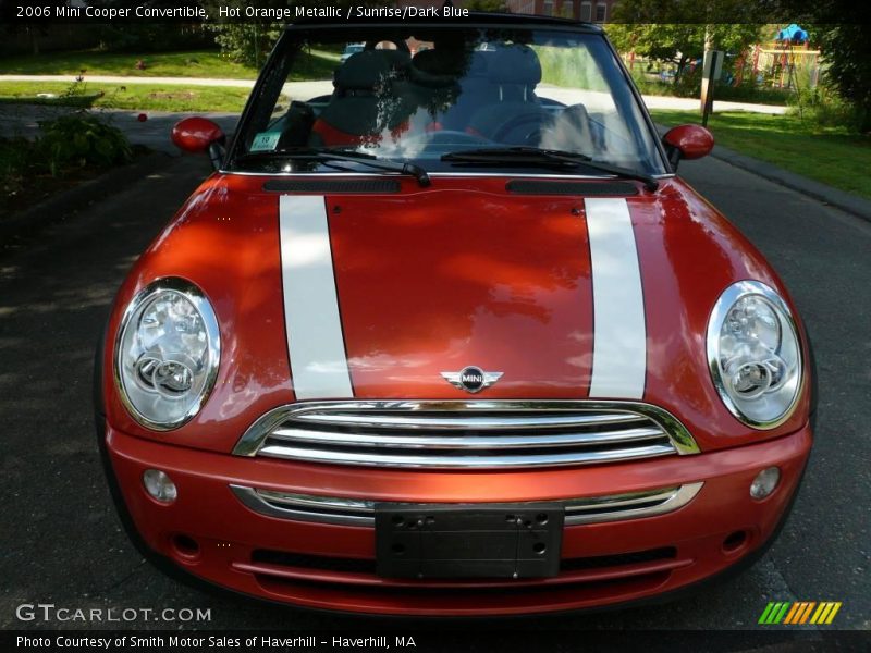 Hot Orange Metallic / Sunrise/Dark Blue 2006 Mini Cooper Convertible
