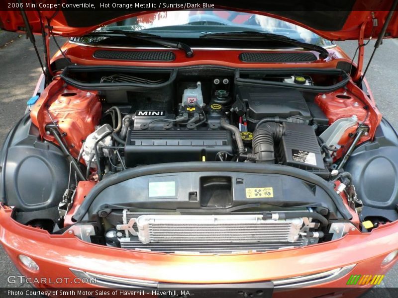 Hot Orange Metallic / Sunrise/Dark Blue 2006 Mini Cooper Convertible