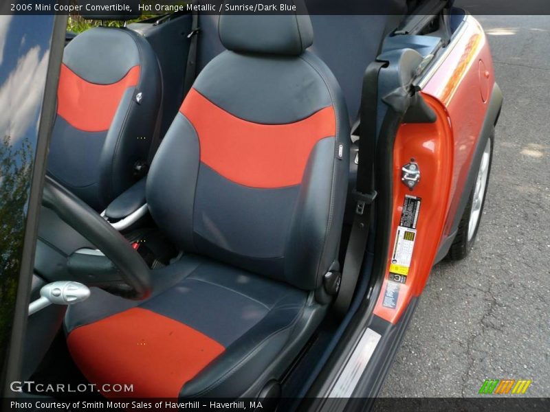 Hot Orange Metallic / Sunrise/Dark Blue 2006 Mini Cooper Convertible