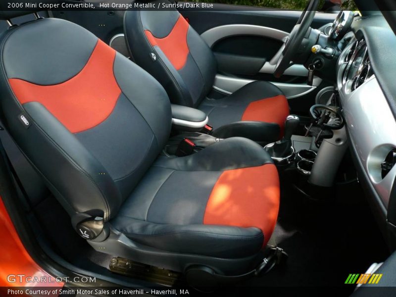 Hot Orange Metallic / Sunrise/Dark Blue 2006 Mini Cooper Convertible