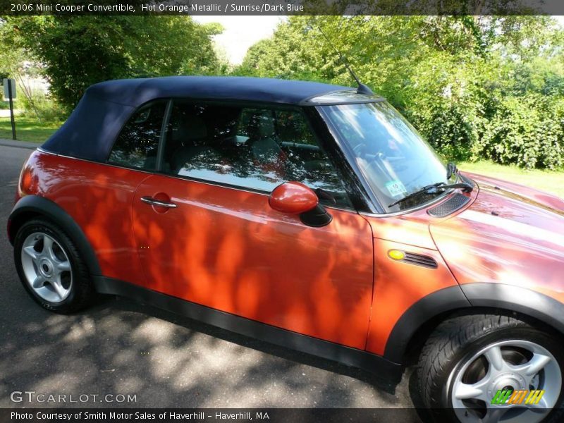 Hot Orange Metallic / Sunrise/Dark Blue 2006 Mini Cooper Convertible