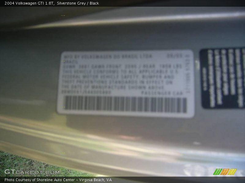 Silverstone Grey / Black 2004 Volkswagen GTI 1.8T