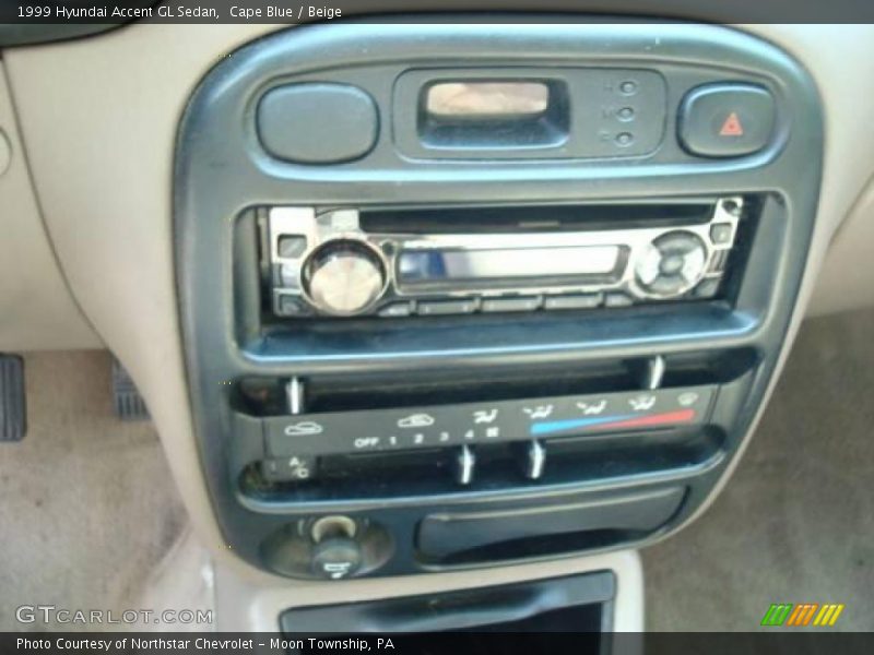 Cape Blue / Beige 1999 Hyundai Accent GL Sedan