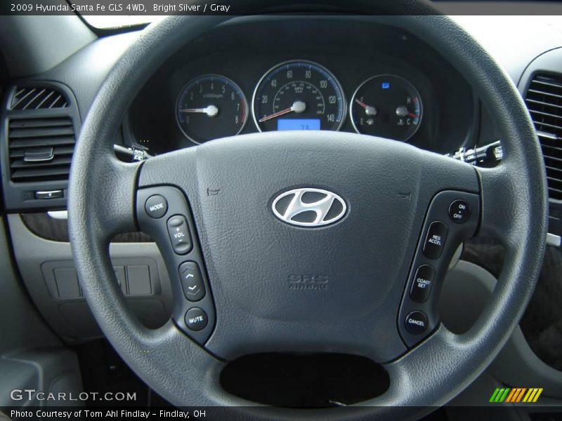 Bright Silver / Gray 2009 Hyundai Santa Fe GLS 4WD