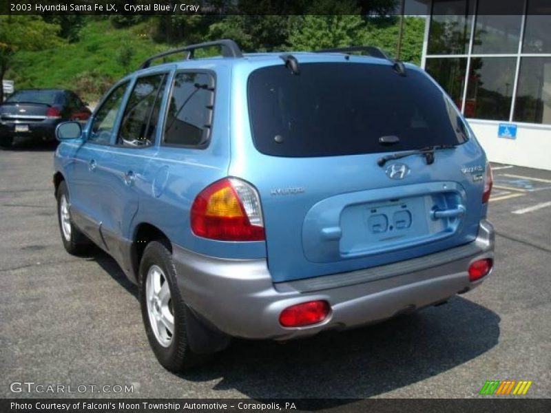 Crystal Blue / Gray 2003 Hyundai Santa Fe LX