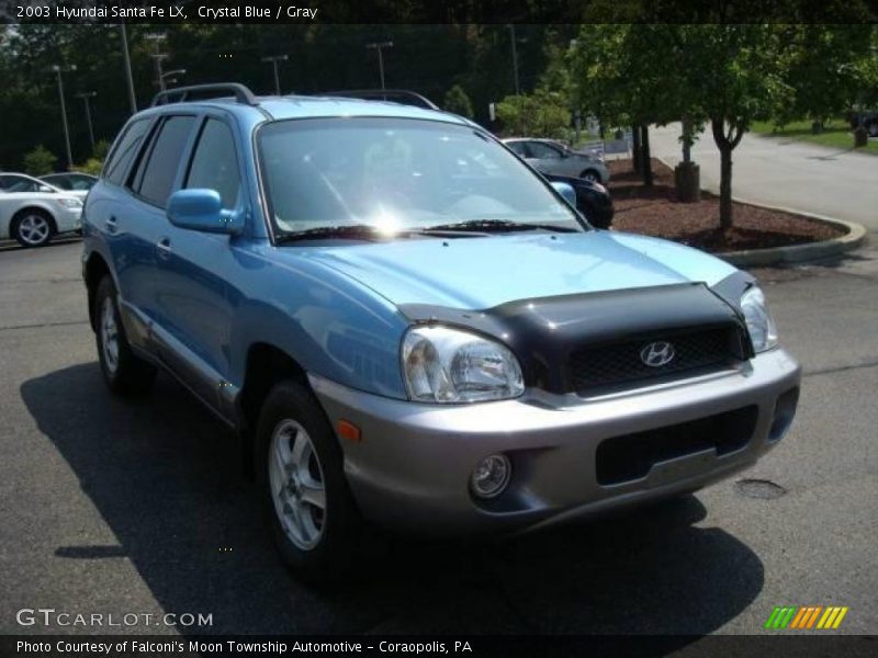 Crystal Blue / Gray 2003 Hyundai Santa Fe LX