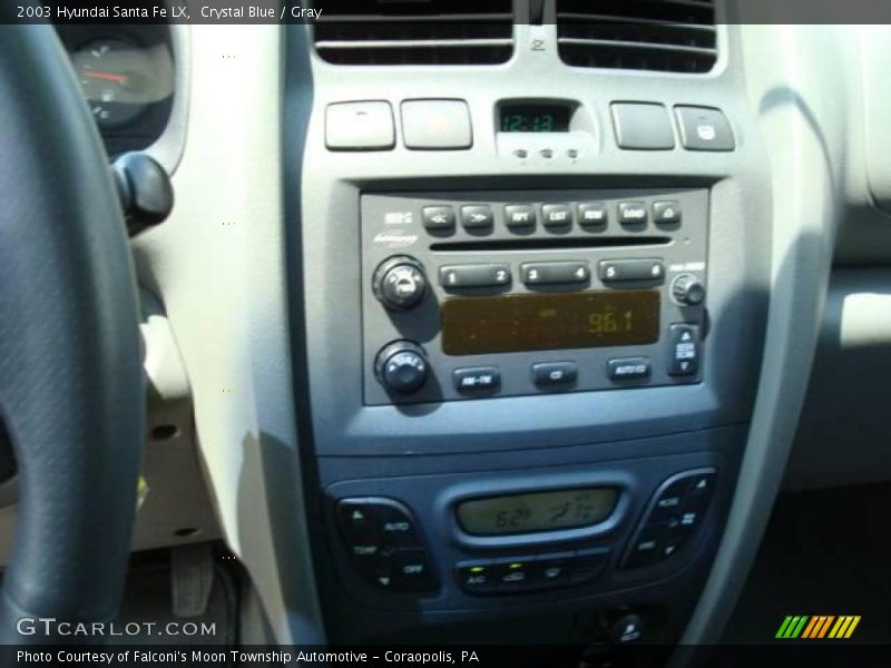 Crystal Blue / Gray 2003 Hyundai Santa Fe LX