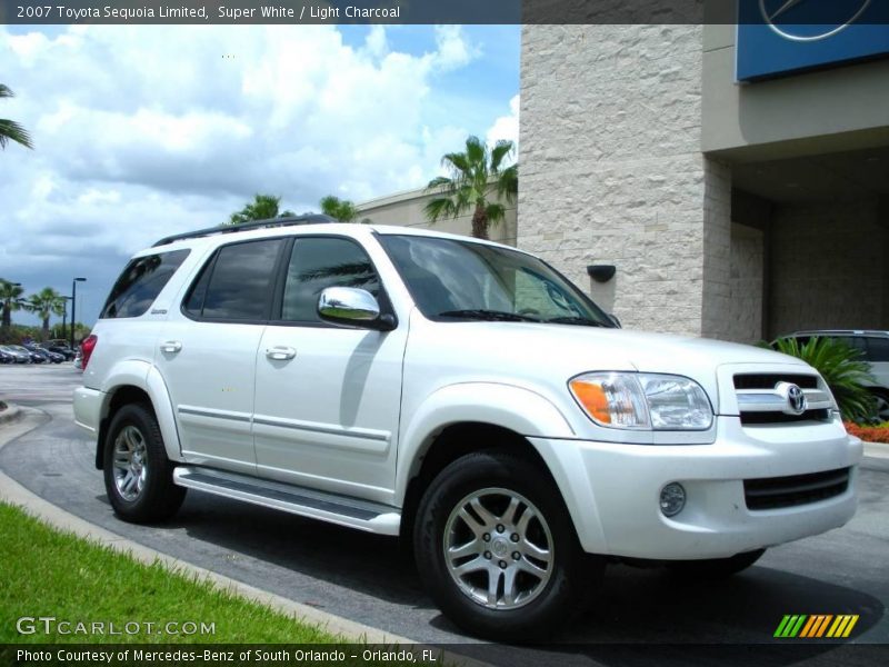 Super White / Light Charcoal 2007 Toyota Sequoia Limited