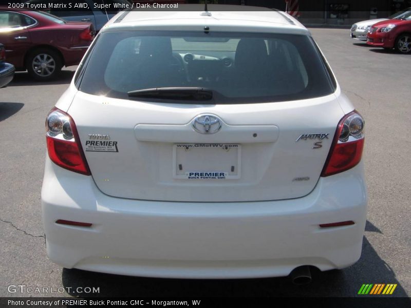 Super White / Dark Charcoal 2009 Toyota Matrix S AWD