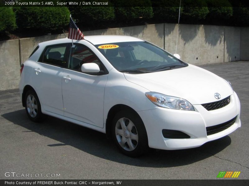 Super White / Dark Charcoal 2009 Toyota Matrix S AWD