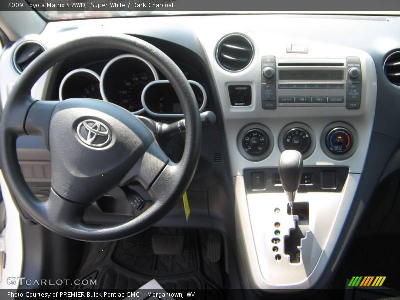 Super White / Dark Charcoal 2009 Toyota Matrix S AWD